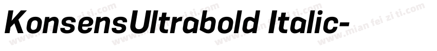 KonsensUltrabold Italic字体转换